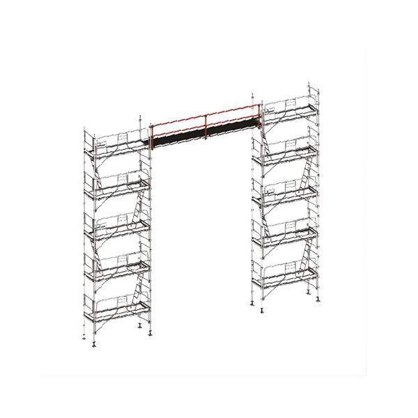 Passerelle aluminium 6 m (largeur 0,60 m) équipée de garde-corps aluminium