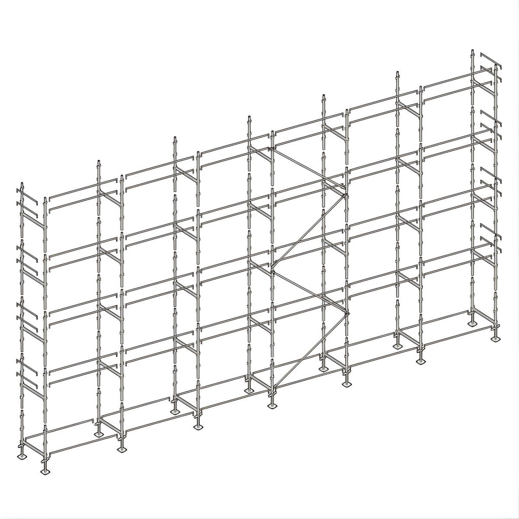Échafaudage façadier ALTRAD – 190 m² - Lisses sans plateaux