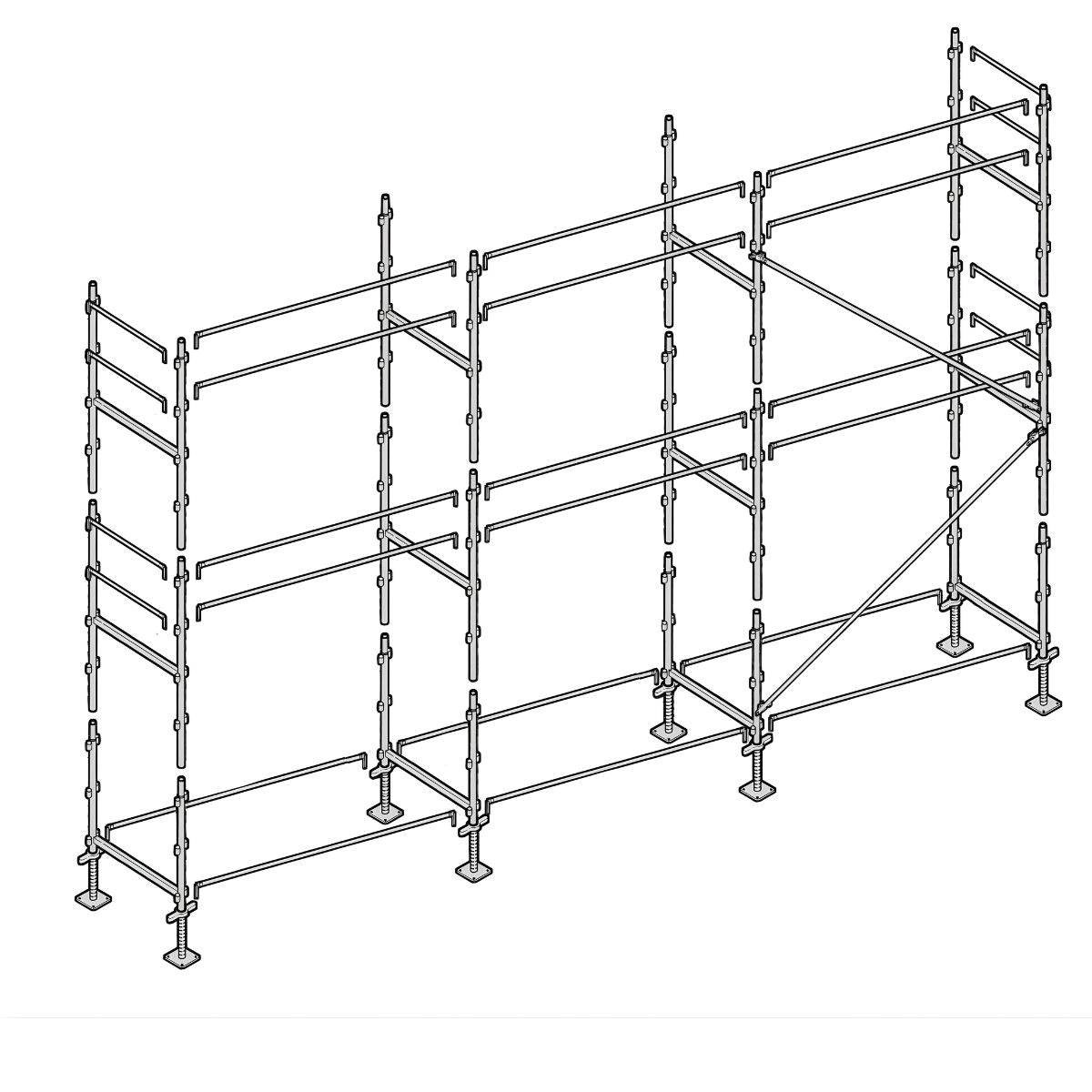 Échafaudage façadier ALTRAD 60 m²