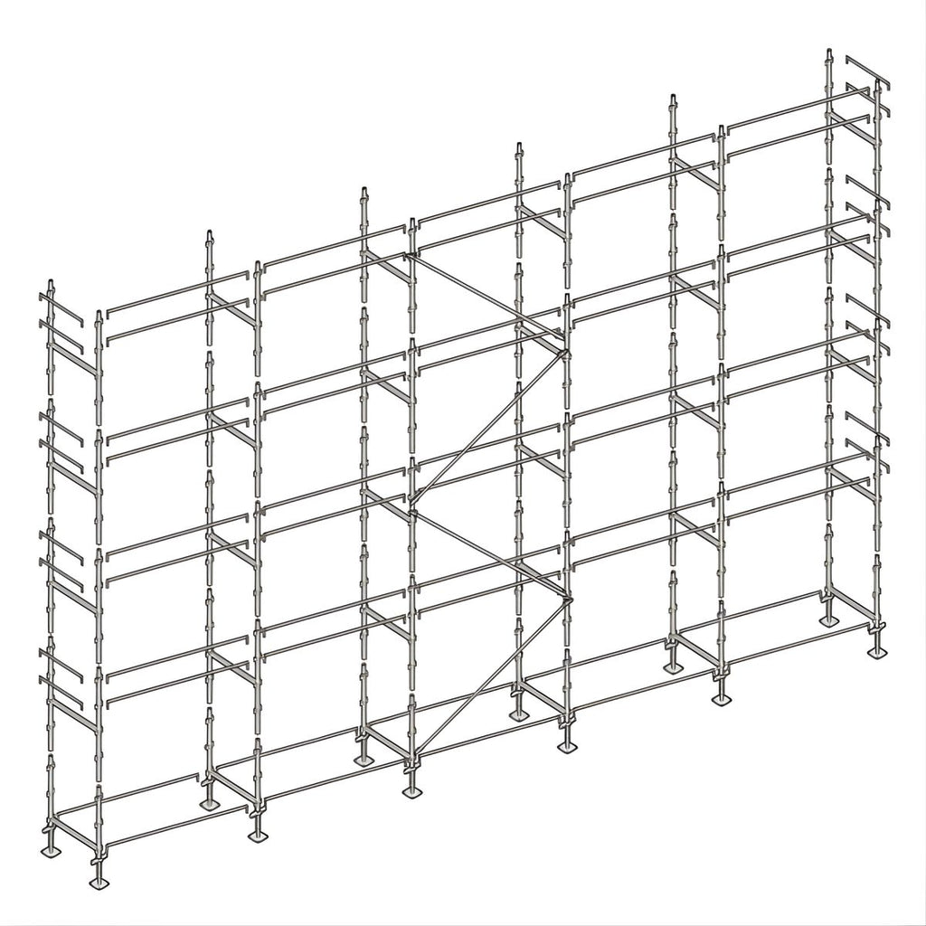 Échafaudage façadier ALTRAD – 160 m² - Lisses sans plateaux