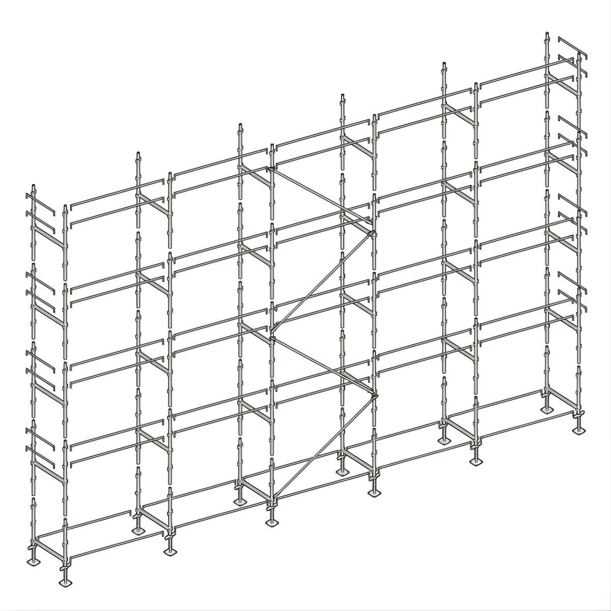 Échafaudage façadier ALTRAD – 160 m² - Lisses sans plateaux