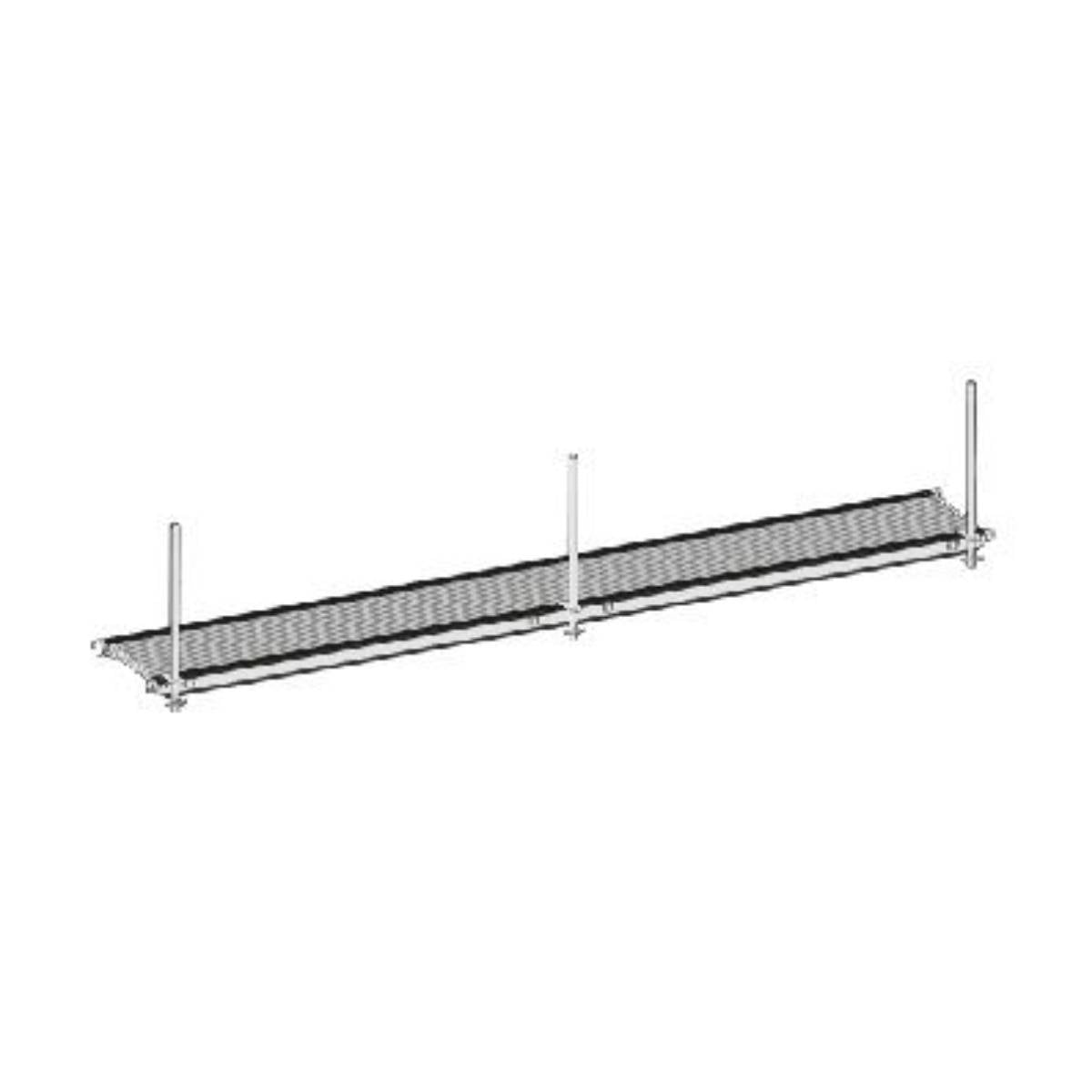 Passerelle échafaudage aluminium 6 m avec potelets