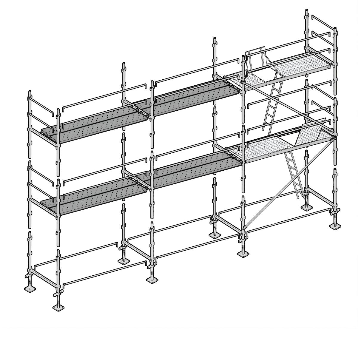 Échafaudage façadier ALTRAD 60 m²