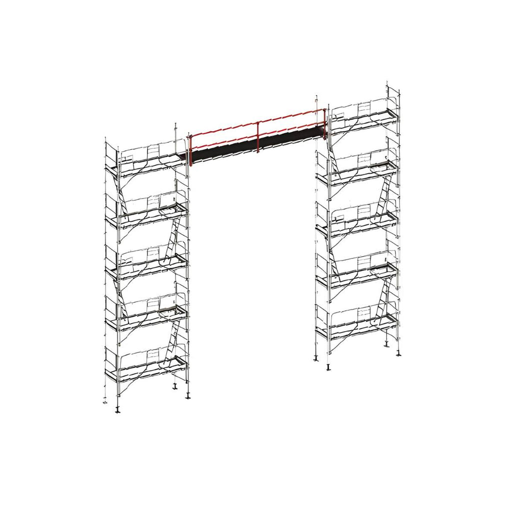 Passerelle échafaudage aluminium 6 m avec potelets
