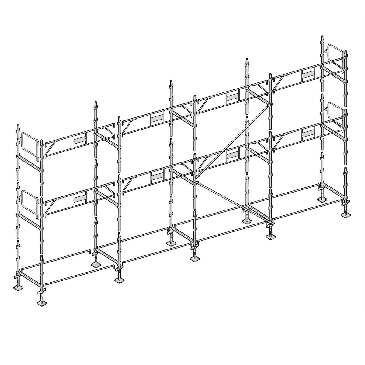 Échafaudage façadier ALTRAD 78 m²