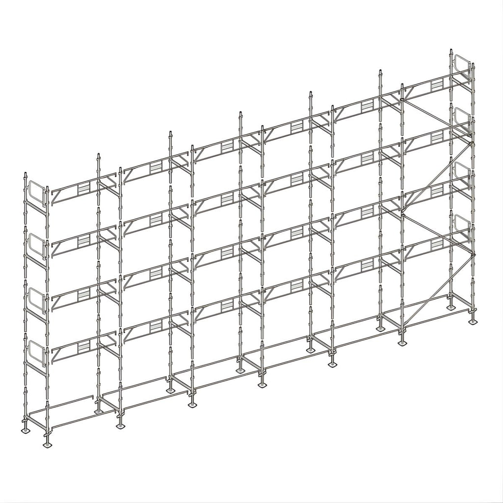 Échafaudage façadier ALTRAD – 190 m² - Garde-corps sans plateaux