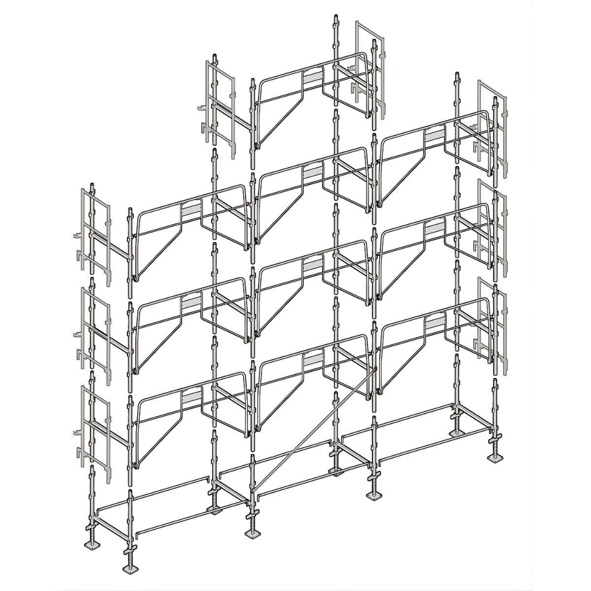 Échafaudage façadier ALTRAD 88 m²