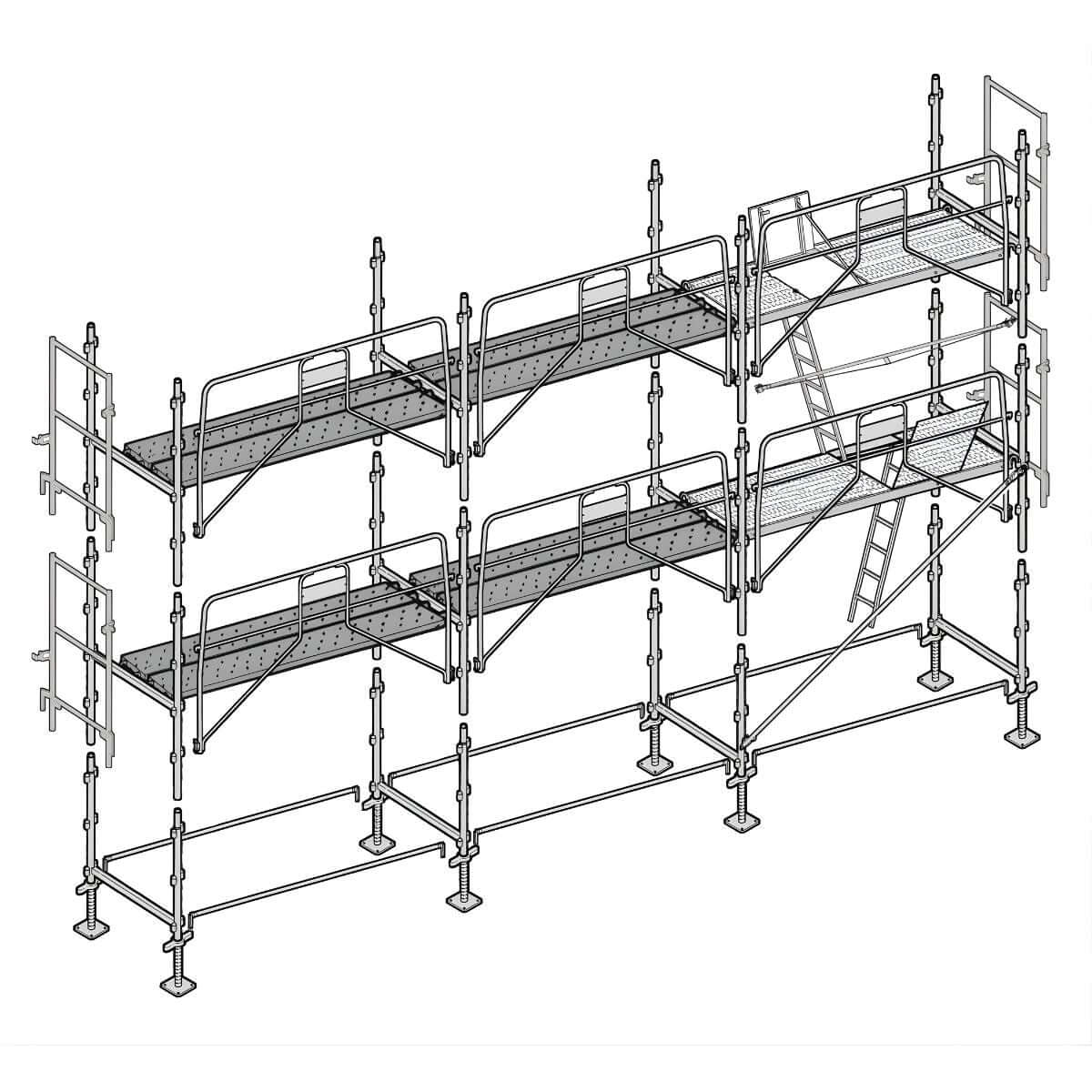 Échafaudage façadier ALTRAD 60 m²
