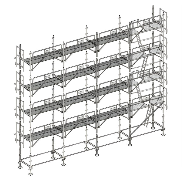 Échafaudage façadier ALTRAD 130 m²