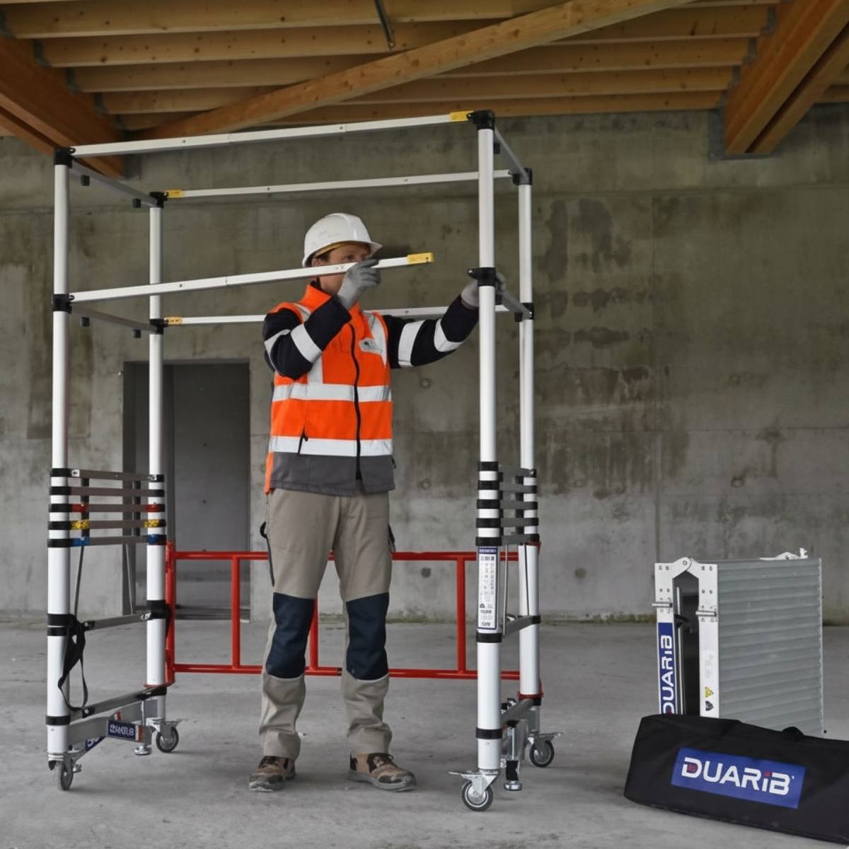 Échafaudage télescopique TOWER TW-2 – Hauteur de travail jusqu’à 4 m