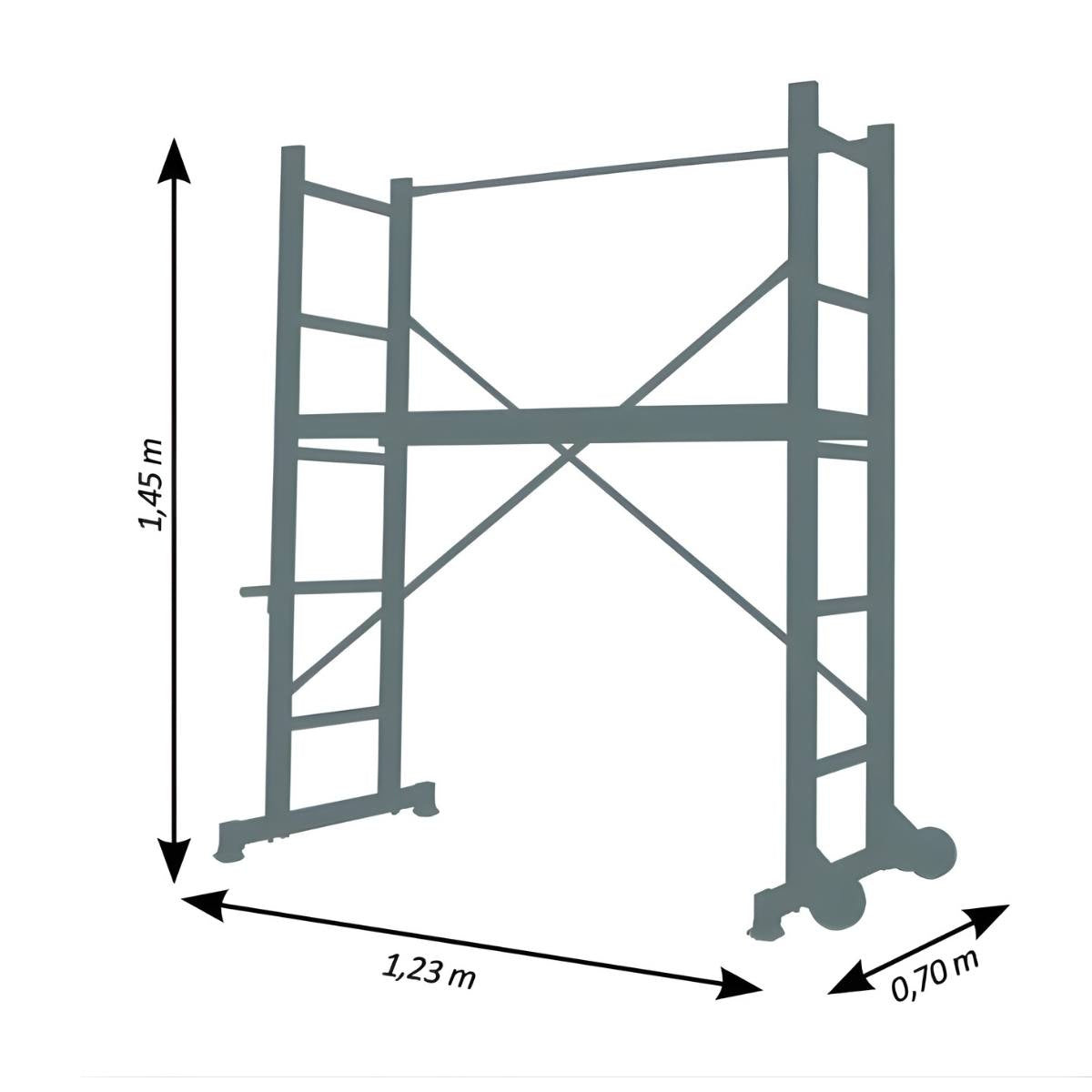 Échafaudage roulant B3 – Hauteur de travail 3 m