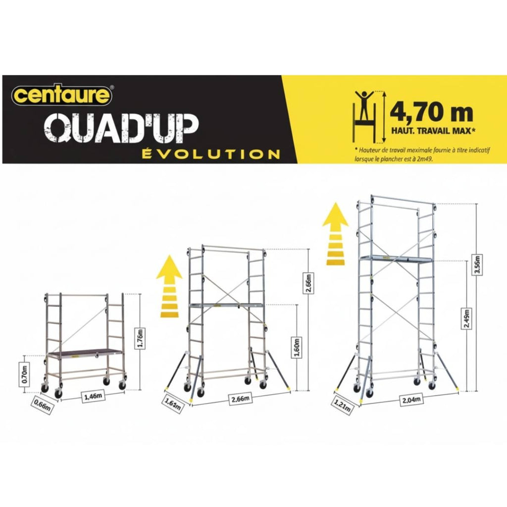 Échafaudage roulant Quad’Up Évolution Centaure Duarib