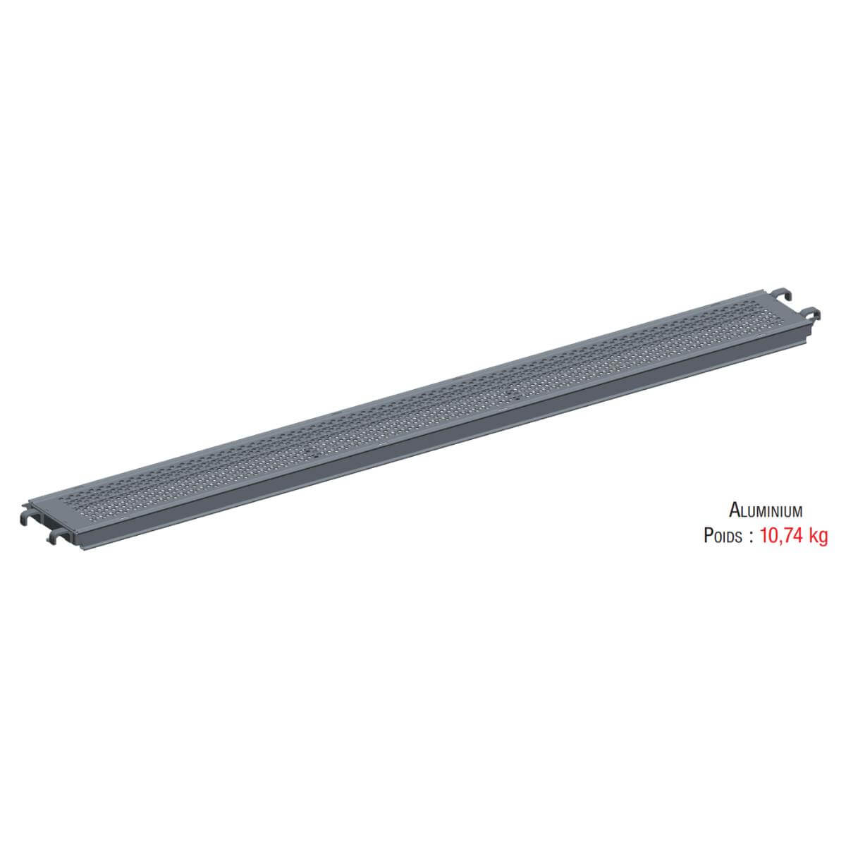 Plateau d’échafaudage ALTRAD aluminium – 3,00 x 0,30 m
