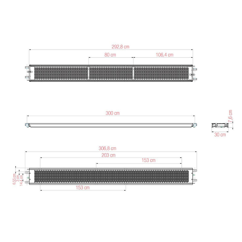 Plateau d’échafaudage ALTRAD aluminium – 3,00 x 0,30 m