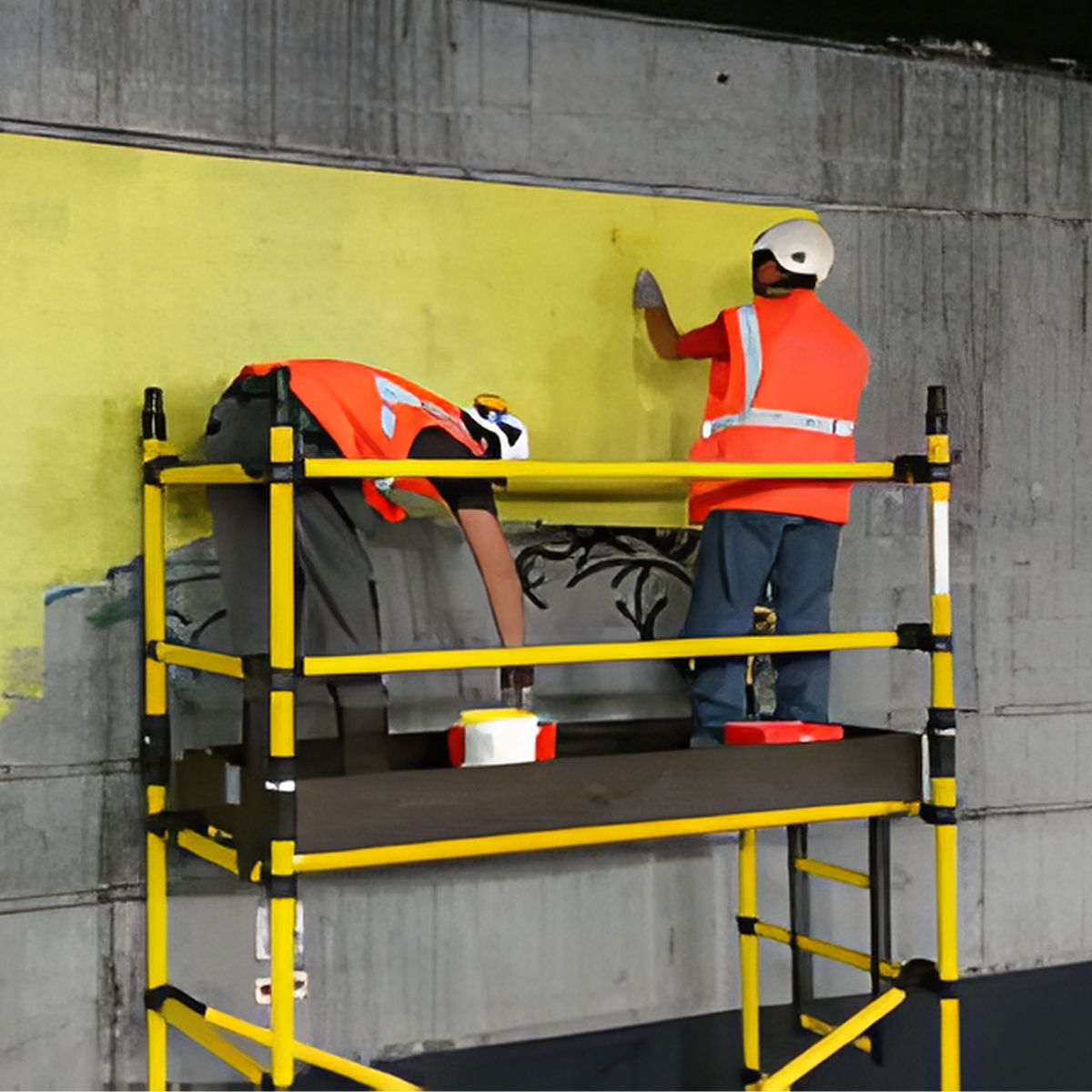 Échafaudage roulant en fibre  2,00 x 1,45 m