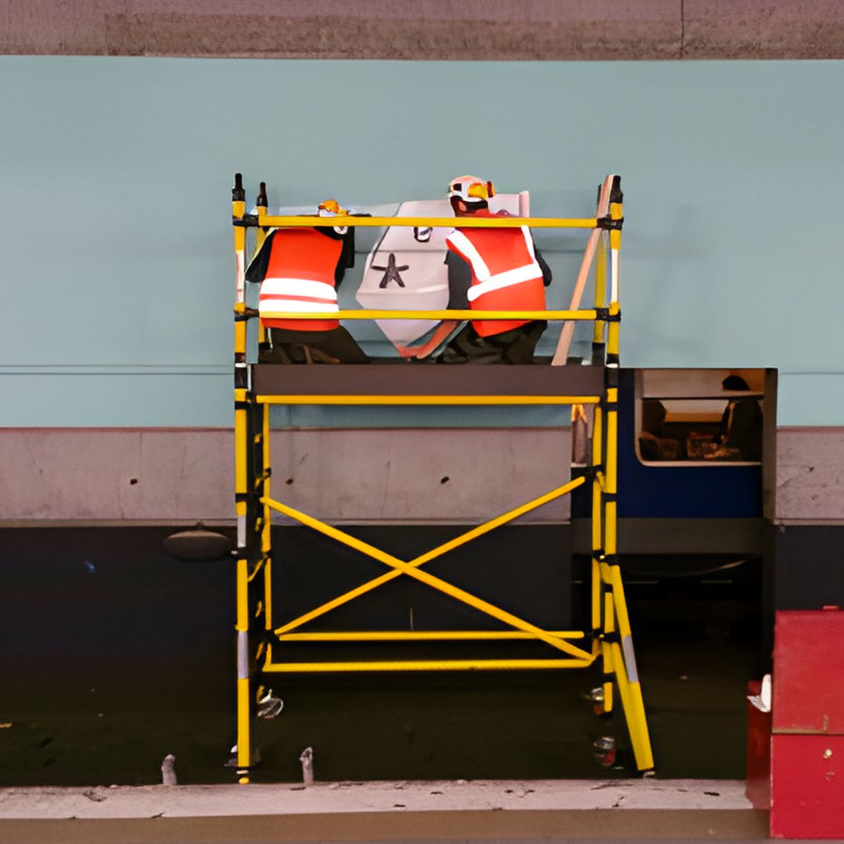 Échafaudage roulant en fibre  2,00 x 1,45 m