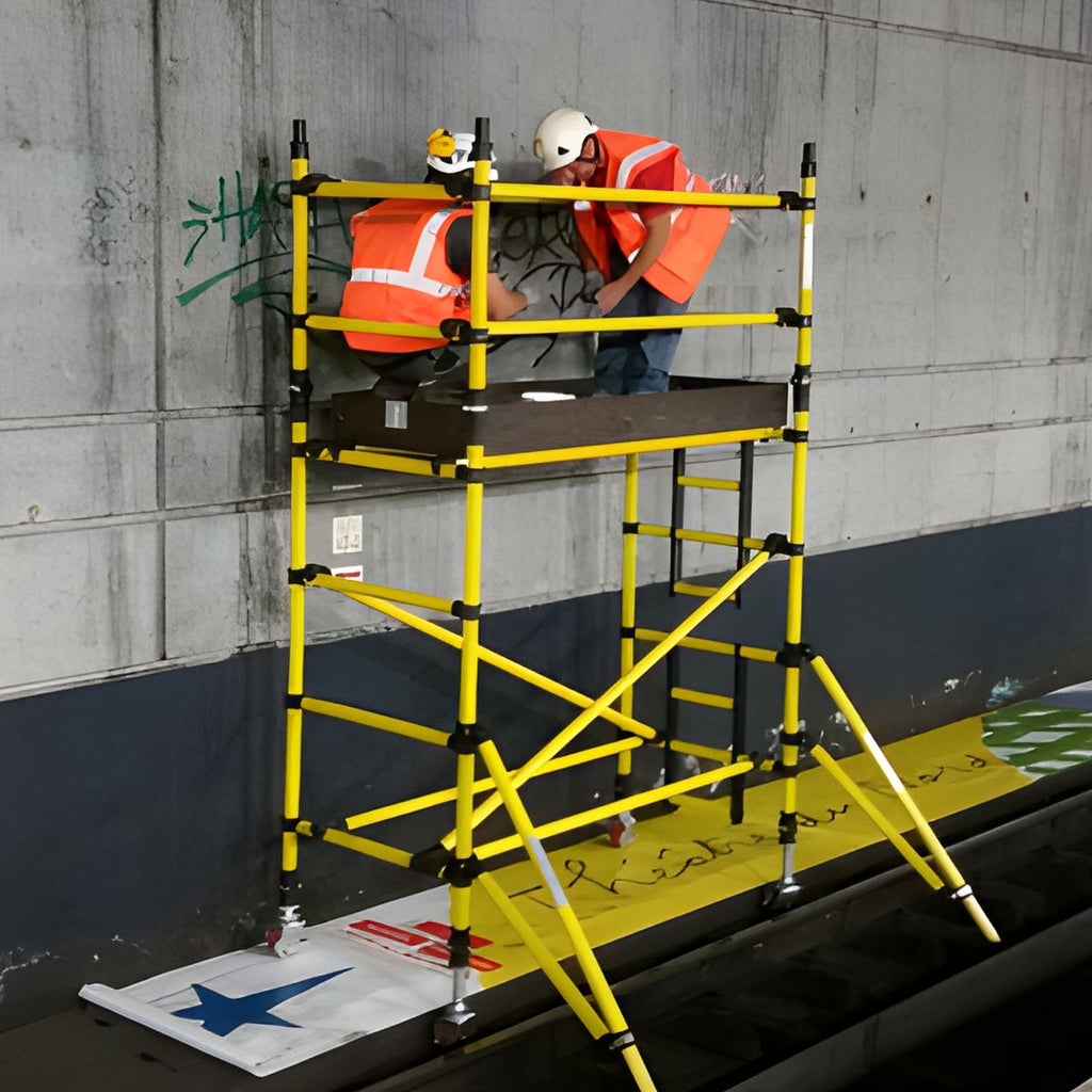 Échafaudage roulant en fibre  2,50 x 0,85 m