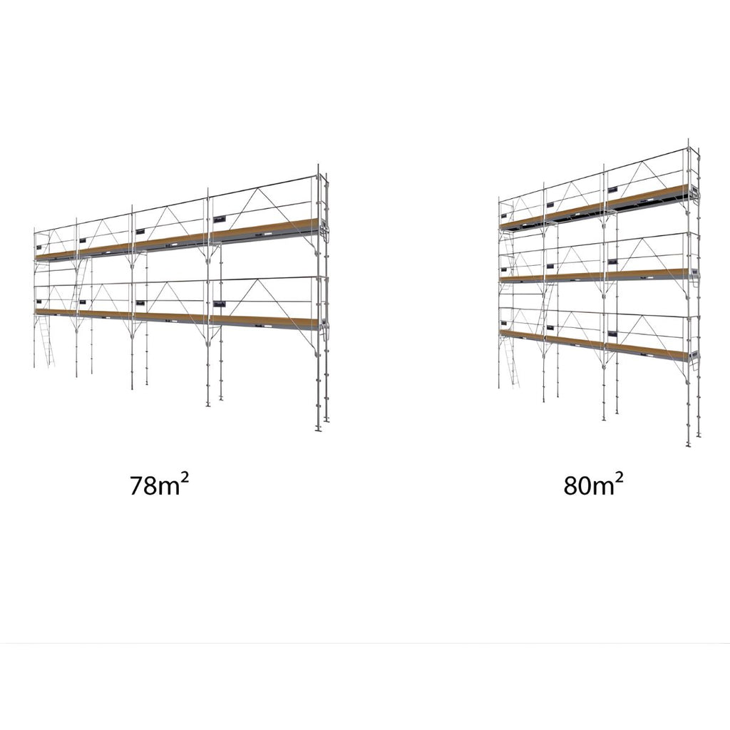 Échafaudage façadier transformable Magic DUARIB 80 m²