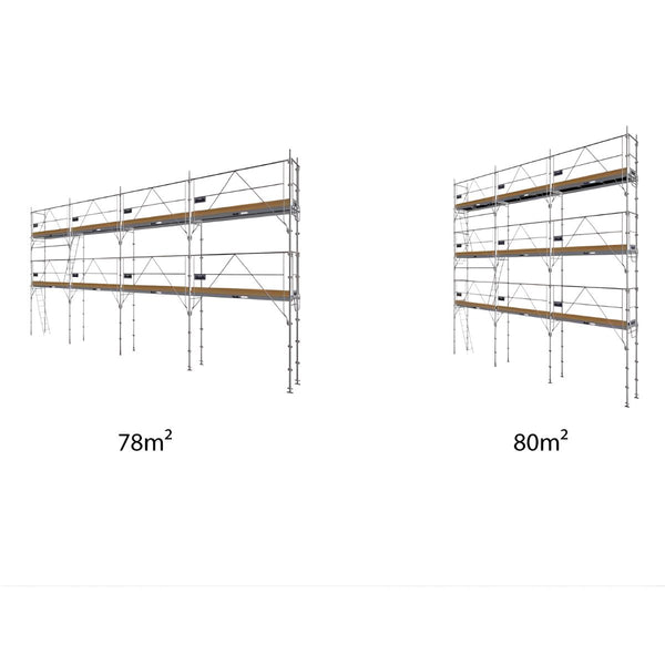 Échafaudage façadier transformable Magic DUARIB 80 m²