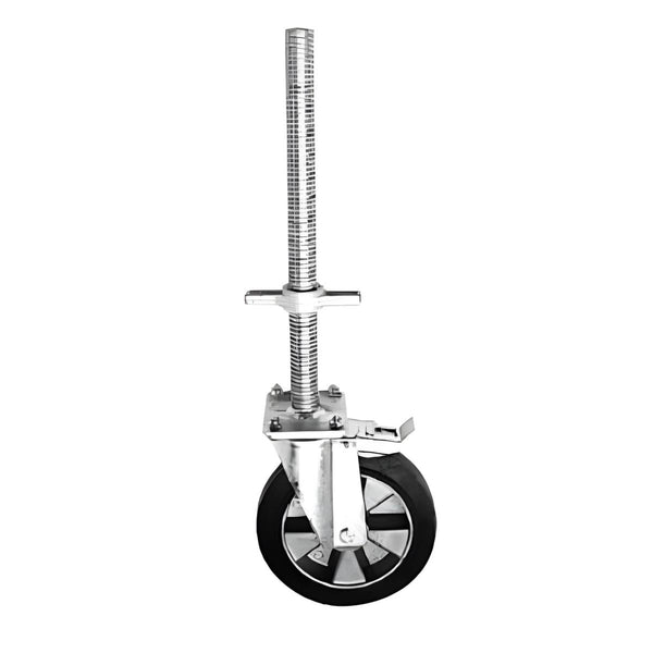 Pied à vis avec roue Tubesca-Comabi réglable