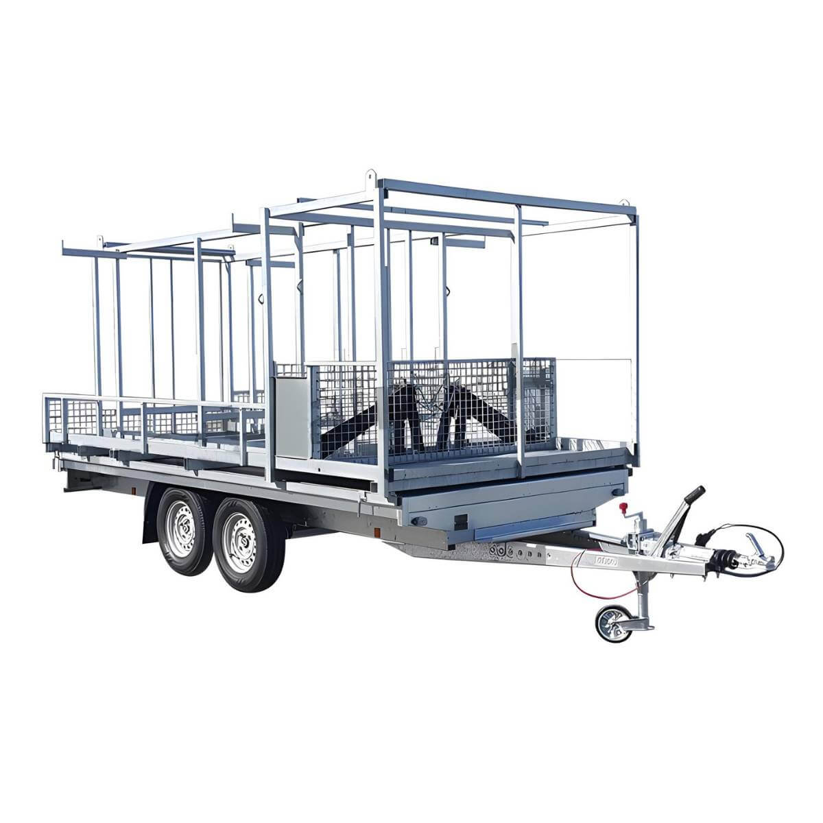 Remorque Altrad RCM108, container déposable et 108 m² d'échafaudage MULTIVIT+