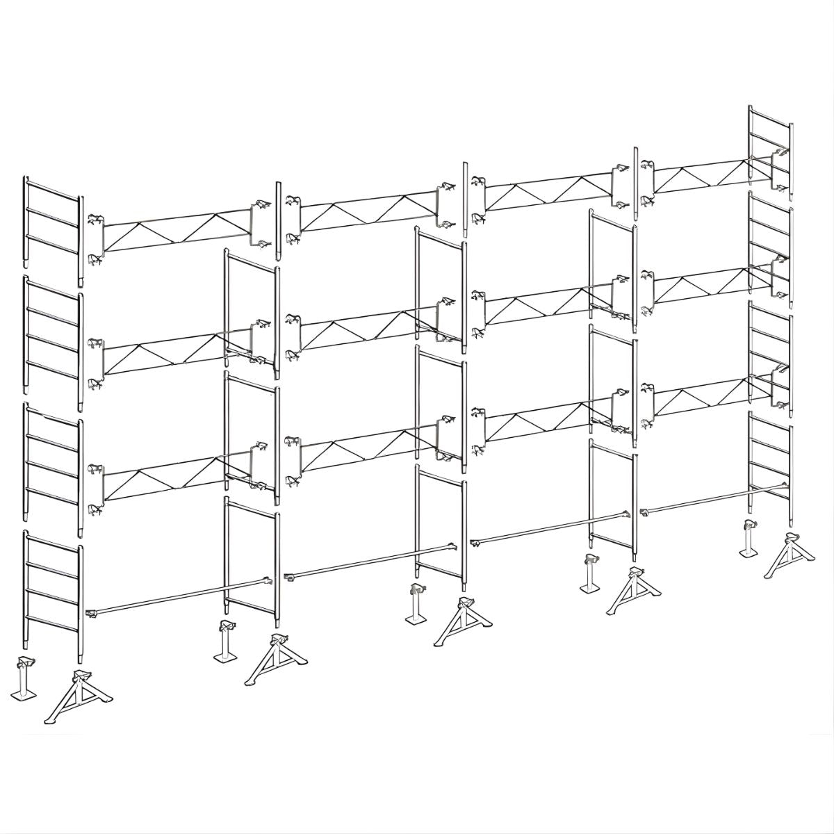 Échafaudage maçon Altrad 49 - 104 m²