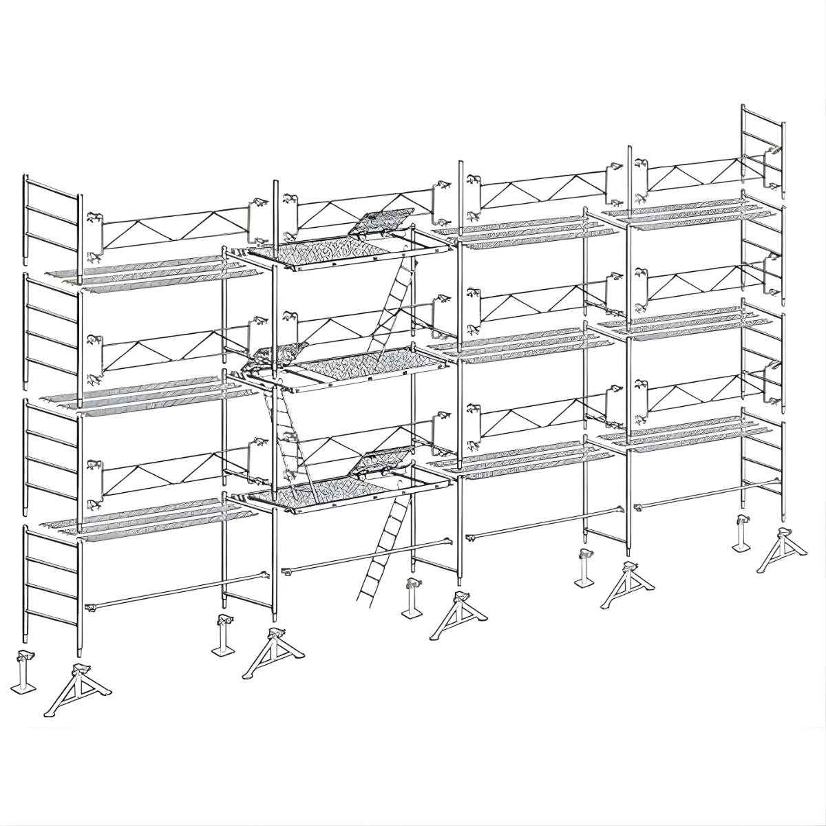 Échafaudage maçon Altrad 49 - 104 m²