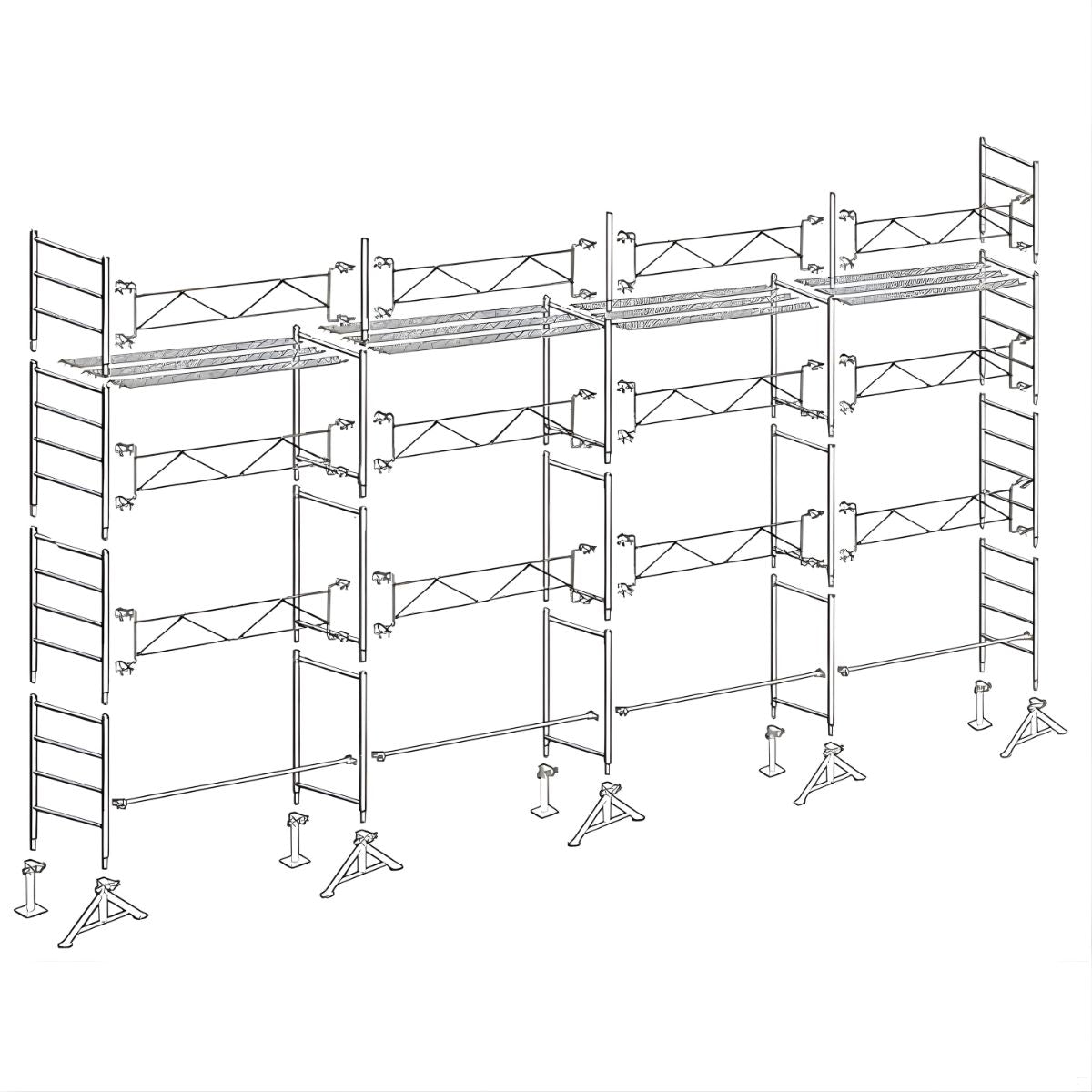 Échafaudage maçon Altrad 49 - 104 m²