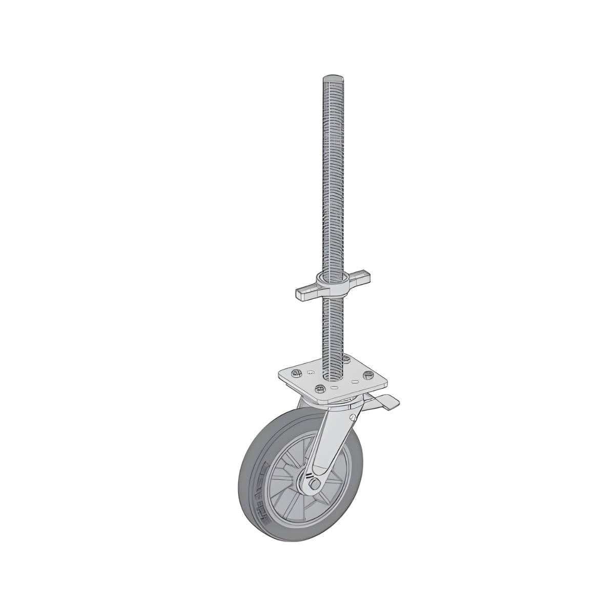 Vérin réglable sur roue 250mm ALTRAD pour échafaudage multidirectionnel