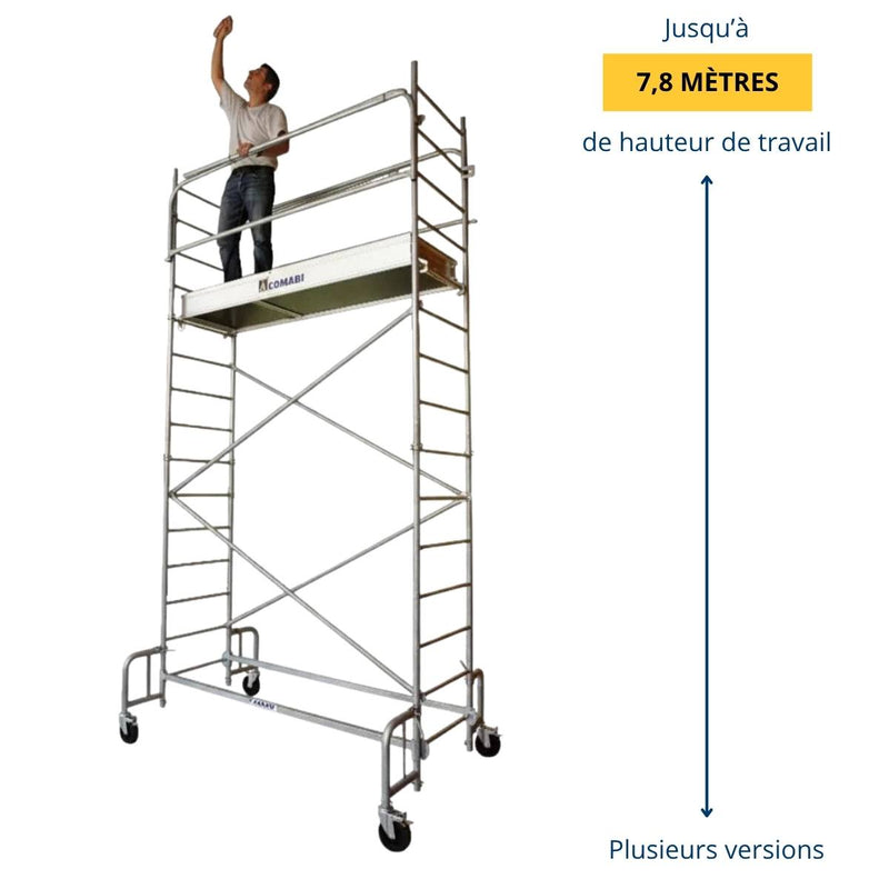 Échafaudage roulant Tubesca Comabi Junior 200 – Passage de porte 73 cm