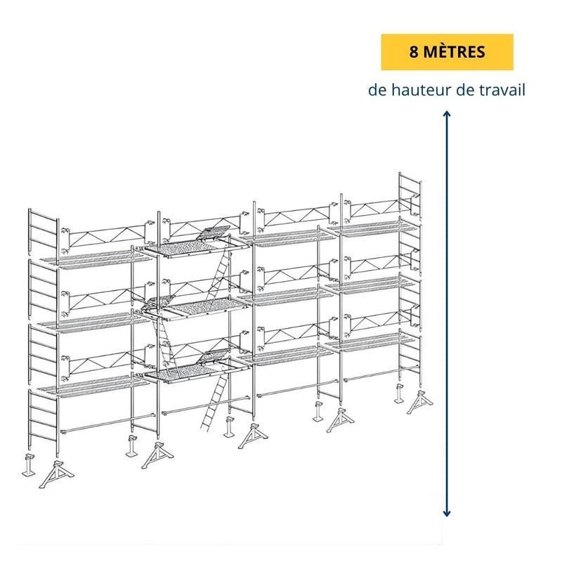 Échafaudage maçon Altrad 49 - 104 m²