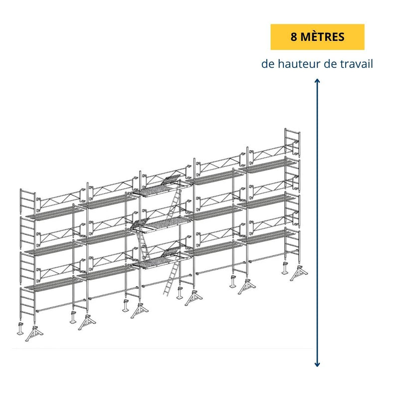 Échafaudage maçon Altrad 49 - 128 m²