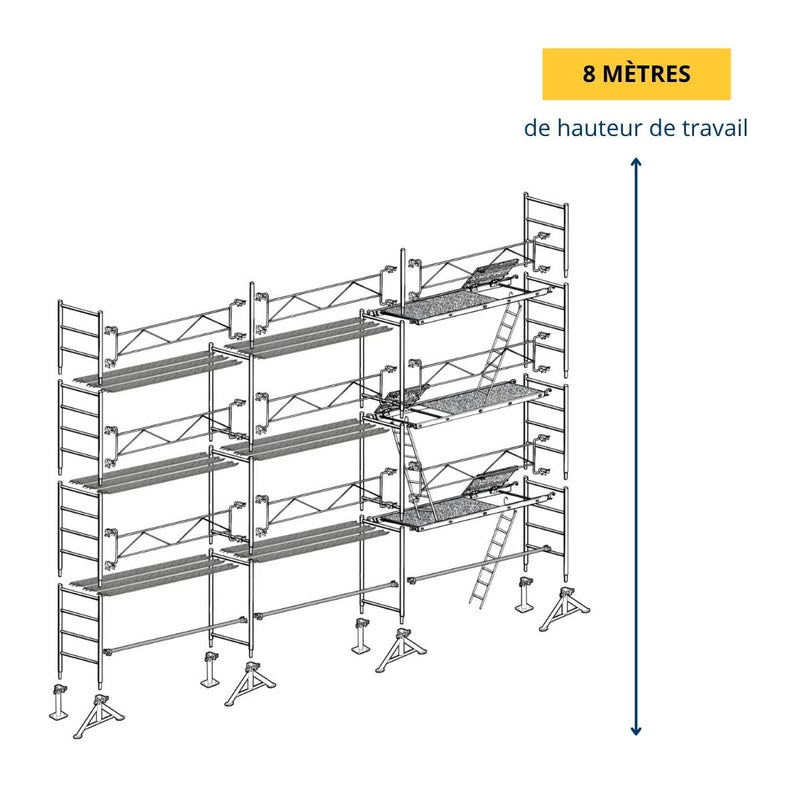 Échafaudage maçon Altrad 49 - 80 m²