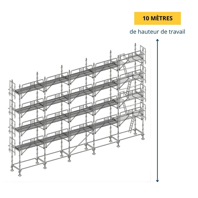 Échafaudage façadier ALTRAD 160 m²