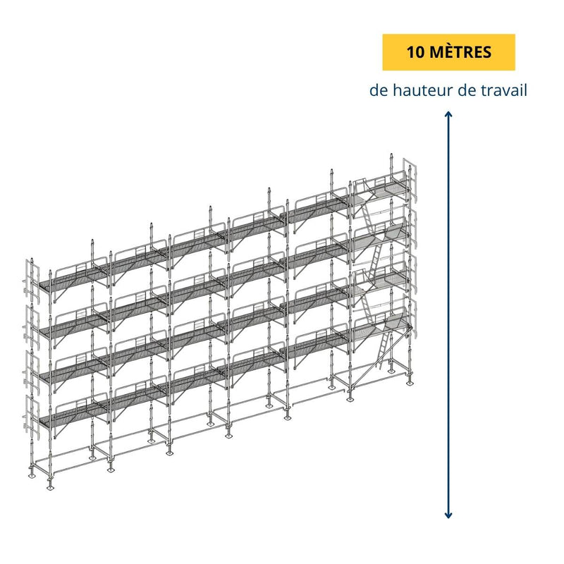 Échafaudage façadier ALTRAD 190 m²
