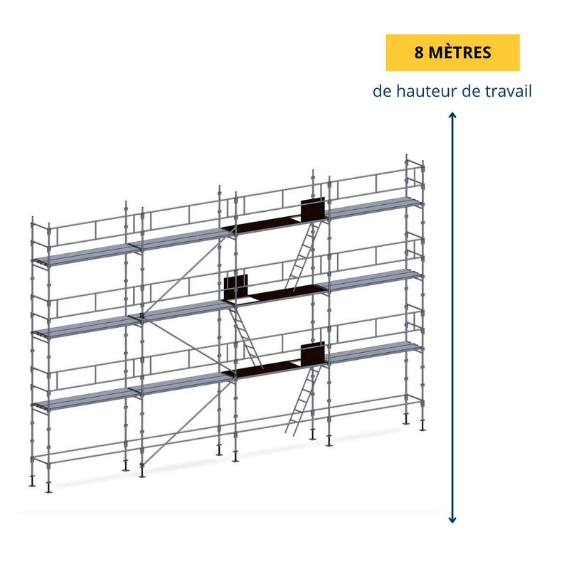 Échafaudage façadier ES45 – 104 m²