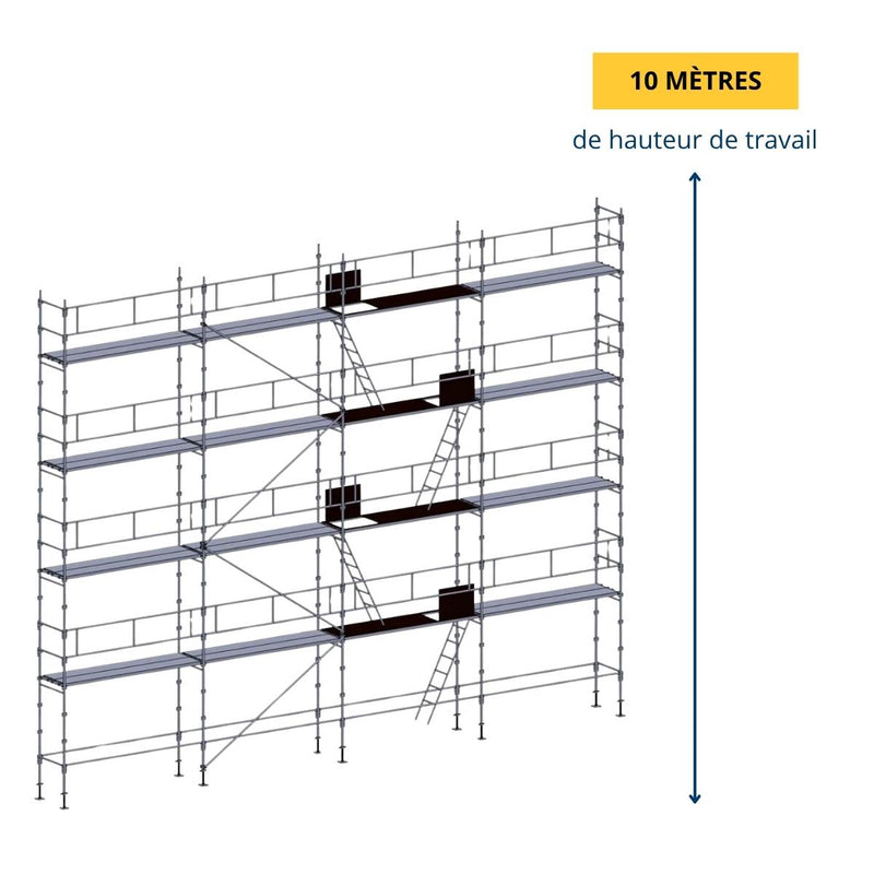 Échafaudage façadier ES45 – 130 m²
