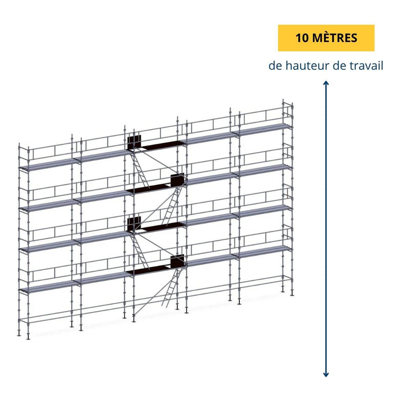 Échafaudage façadier ES45 – 160 m²