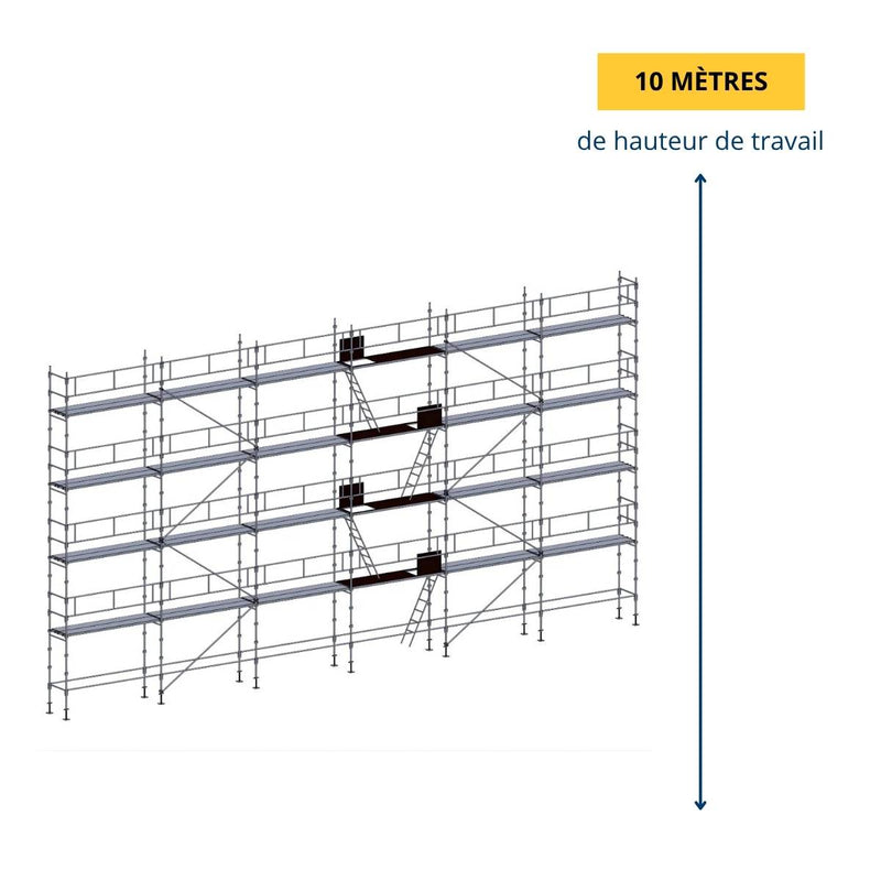 Échafaudage façadier ES45 – 190 m²
