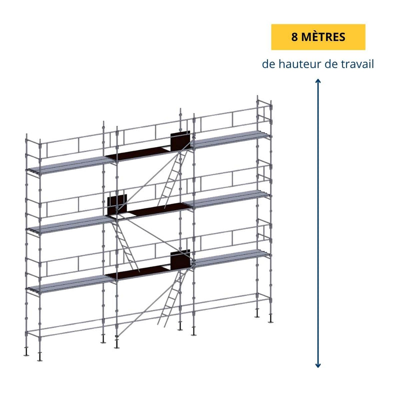 Échafaudage façadier ES45 – 80 m²