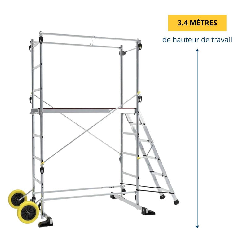 Centaure Garden’Up – Échafaudage de jardin en aluminium à roues increvables