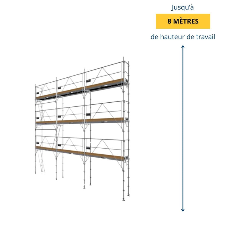 Échafaudage façadier transformable Magic DUARIB 80 m²