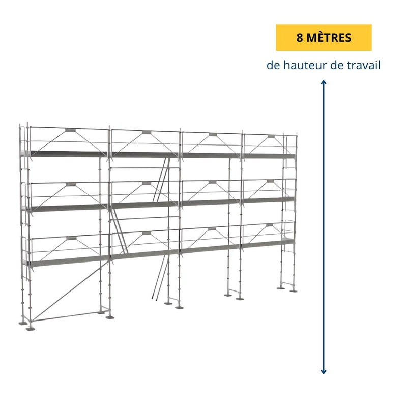 Échafaudage façadier R200 Garde-corps Monoblocs 104 m²