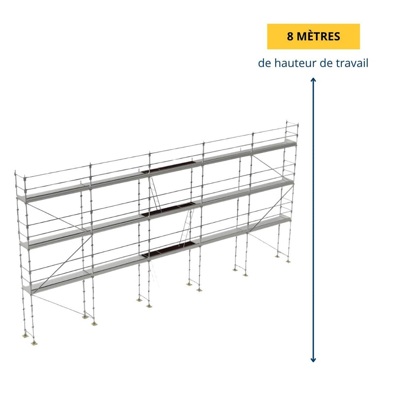 Échafaudage R200 façadier PROGRESS BUDGET 128 m²
