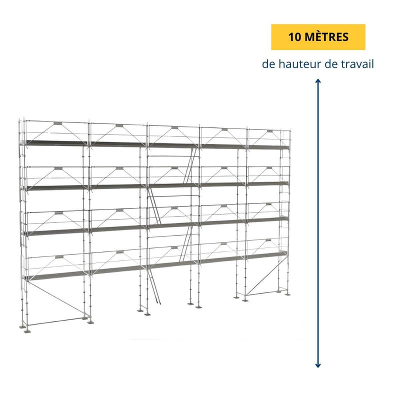 Échafaudage façadier R200 Garde-corps Monoblocs 160 m²