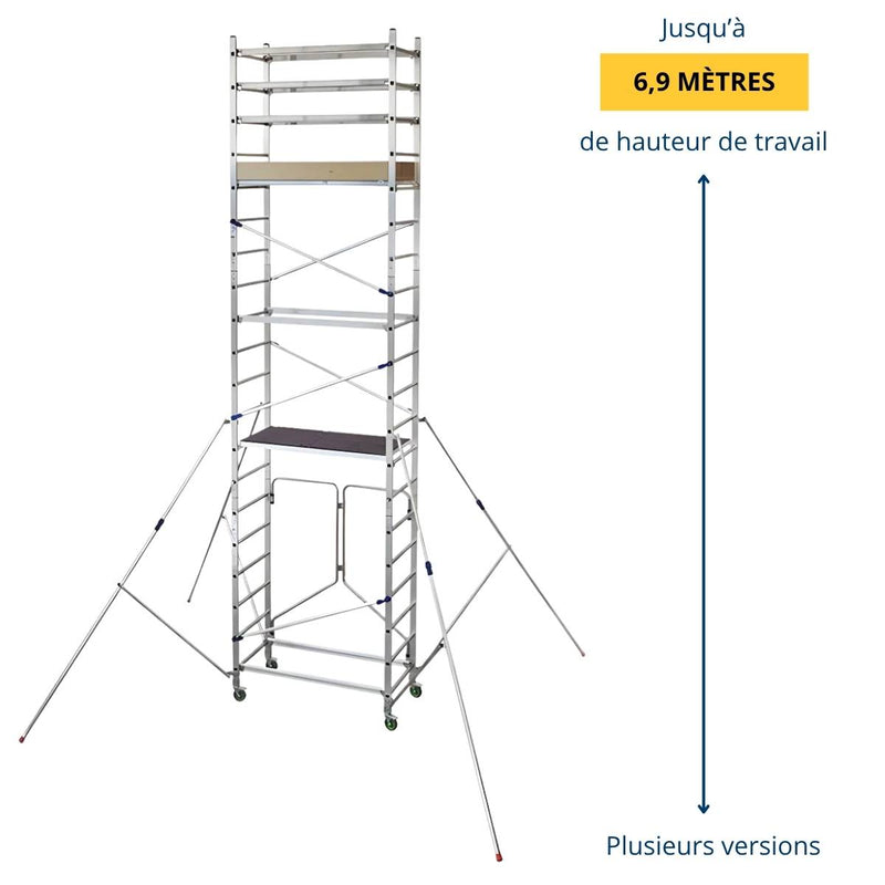 Échafaudage roulant aluminium Supremalu à base pliante