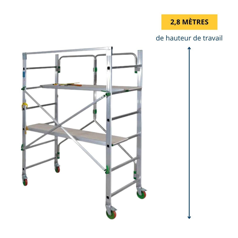 Échafaudage professionnel pliable en aluminium – TopAlu 2m80