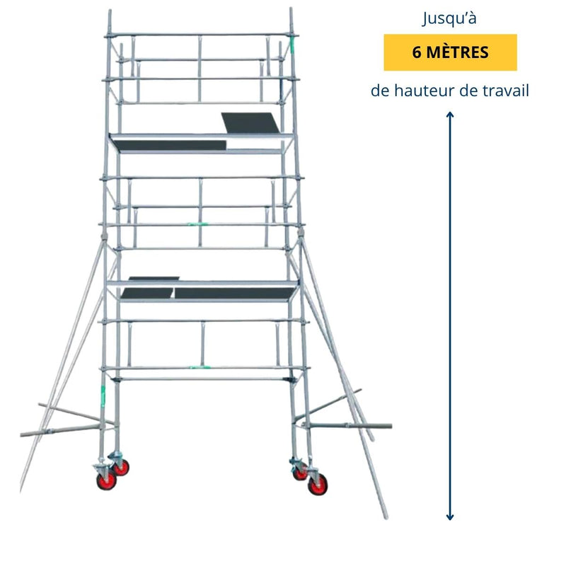 Échafaudage roulant acier 5x2m TopAcier