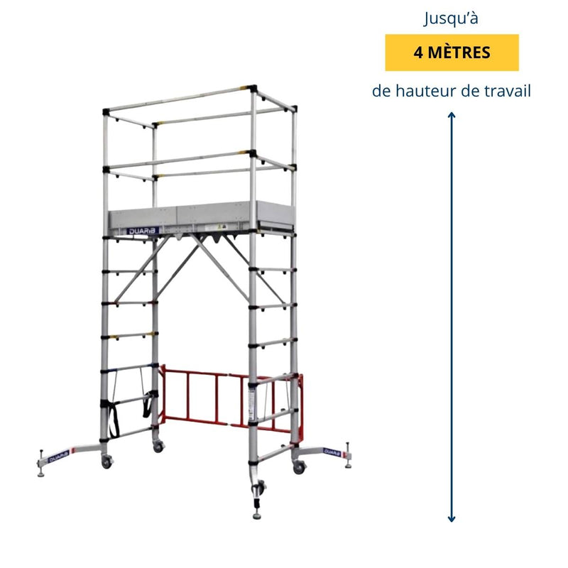 Échafaudage télescopique TOWER TW-2 – Hauteur de travail jusqu’à 4 m