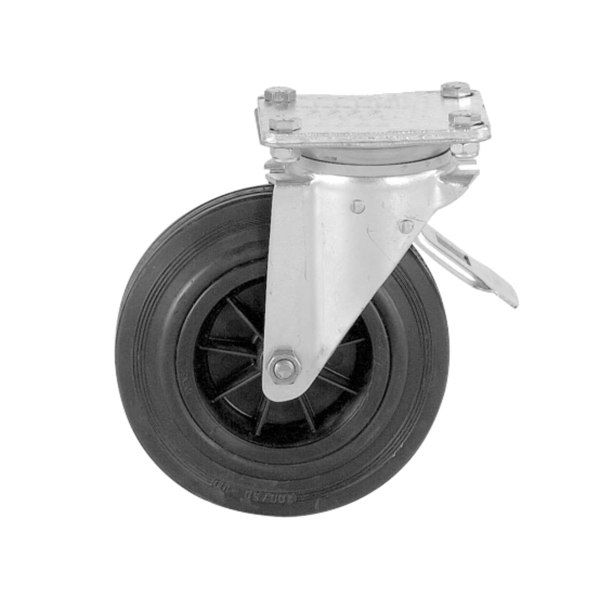 Roue échafaudage Ø200 mm TUBECA COMABI à platine 4 boulons M49